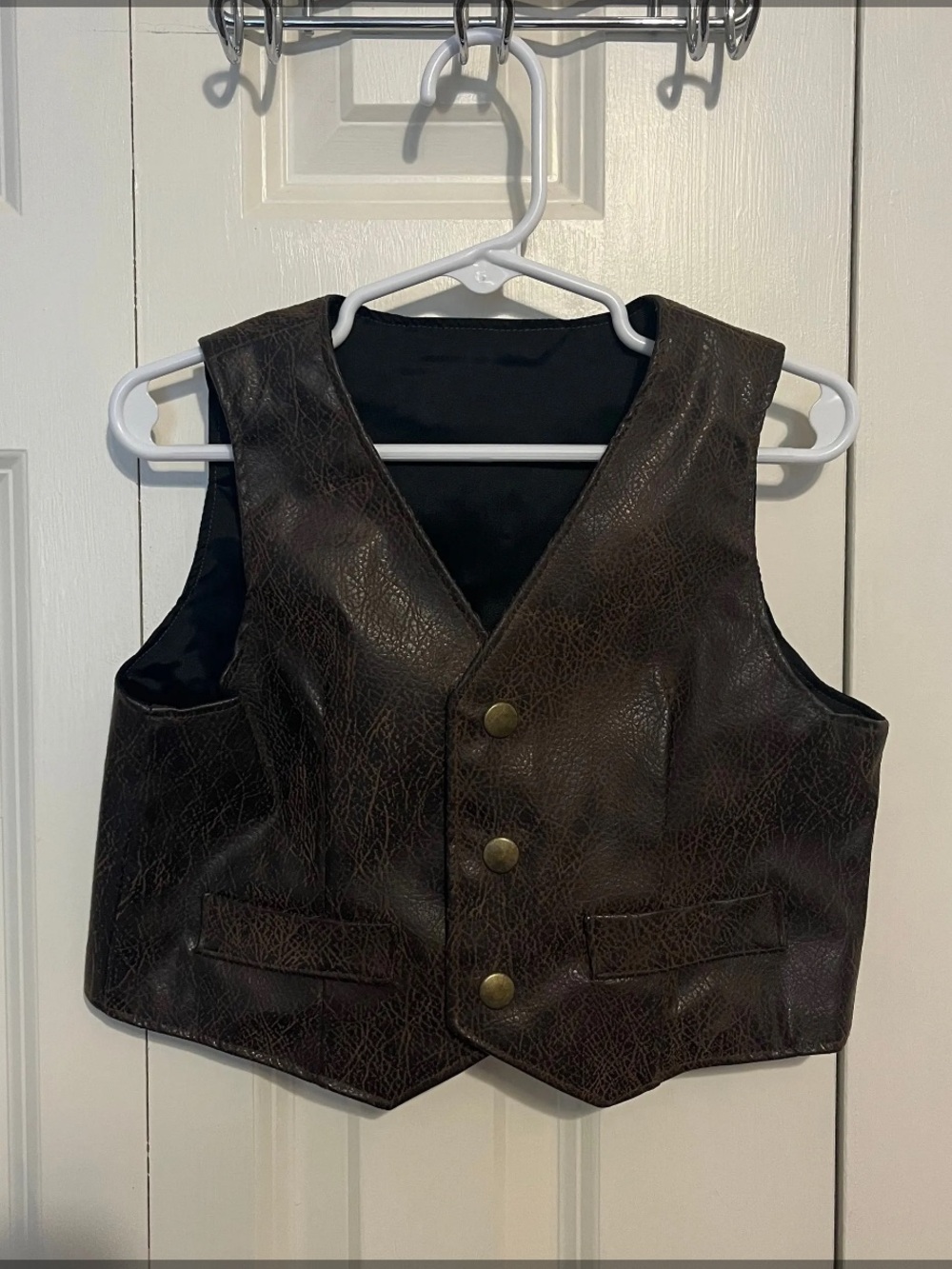 Handmade faux suede brown vest 
Fits like a 3T